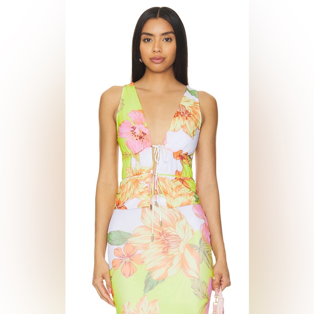 AFRM Floral Set Mirna Top & Skirt - Size S